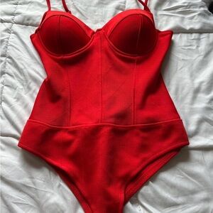 Haute Monde Red Bodysuit